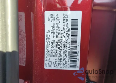 2024 Honda Cr-V Sport-L из США, поврежденный, VIN 7FARS6H88RE052204